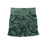 Women Adapt Camo Seamless Shorts High Waist Booty Gym Shorts Workout Short Fitness Ribbed Waisted Running Short Athletic Clothes